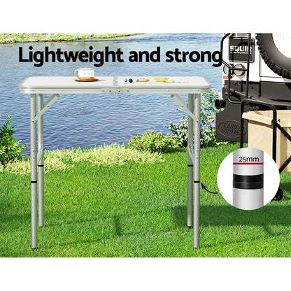 Weisshorn Folding Camping Table 90CM Adjustable Portable Outdoor Picnic Desk-Camping Tables-PEROZ Accessories