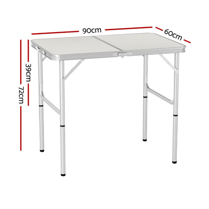 Weisshorn Folding Camping Table 90CM Adjustable Portable Outdoor Picnic Desk-Camping Tables-PEROZ Accessories