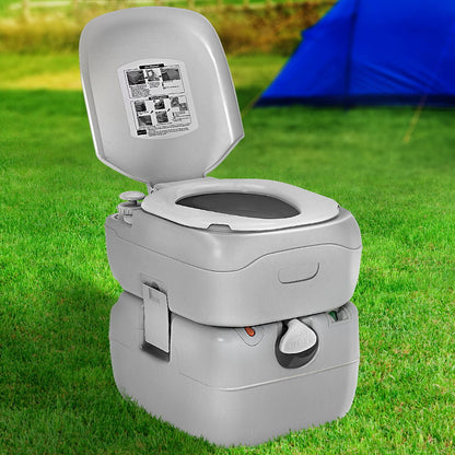 Weisshorn 22L Portable Camping Toilet Outdoor Flush Potty Boating-Outdoor Recreation &gt; Camping &gt; Portable Toilets &amp; Showers-PEROZ Accessories