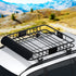 Giantz Universal Car Roof Rack Basket Luggage Vehicle Cargo Carrier 111cm Black-Auto Accessories > Auto Accessories Others > Cross Bar-PEROZ Accessories