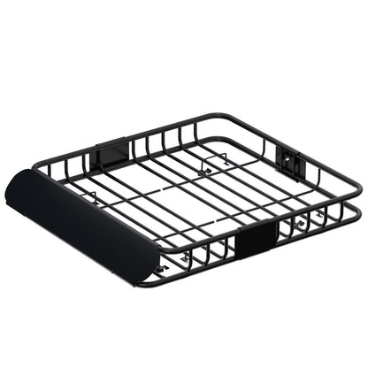 Giantz Universal Car Roof Rack Basket Luggage Vehicle Cargo Carrier 111cm Black-Auto Accessories &gt; Auto Accessories Others &gt; Cross Bar-PEROZ Accessories