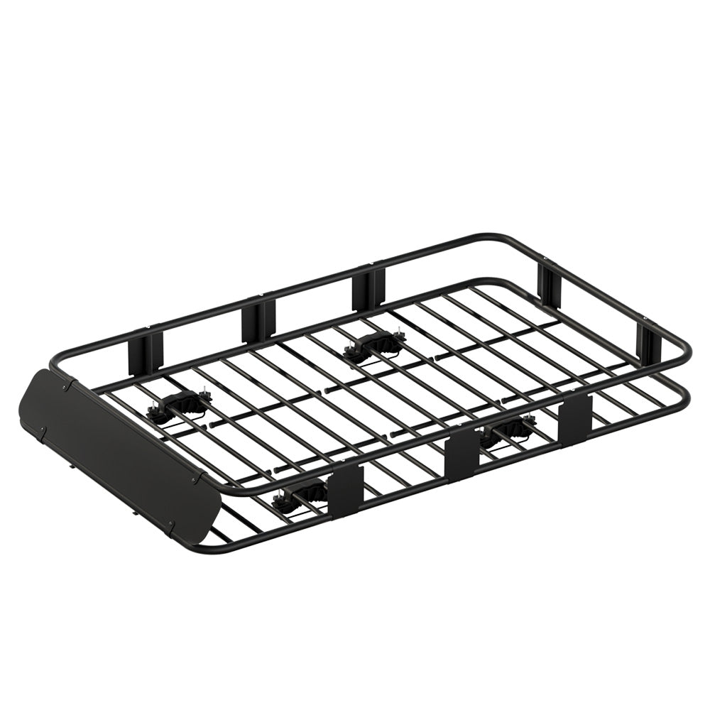 Giantz Universal Car Roof Rack Basket Luggage Vehicle Cargo Carrier 160cm Black-Auto Accessories &gt; Auto Accessories Others &gt; Cross Bar-PEROZ Accessories