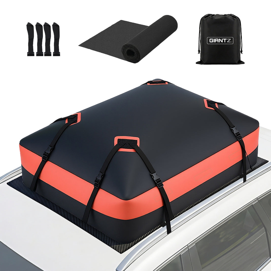 Giantz Roof Top Cargo Bag Waterproof Car Luggage Carrier 15 Cubic Ft Universal-Auto Accessories > Auto Accessories Others > Cross Bar-PEROZ Accessories