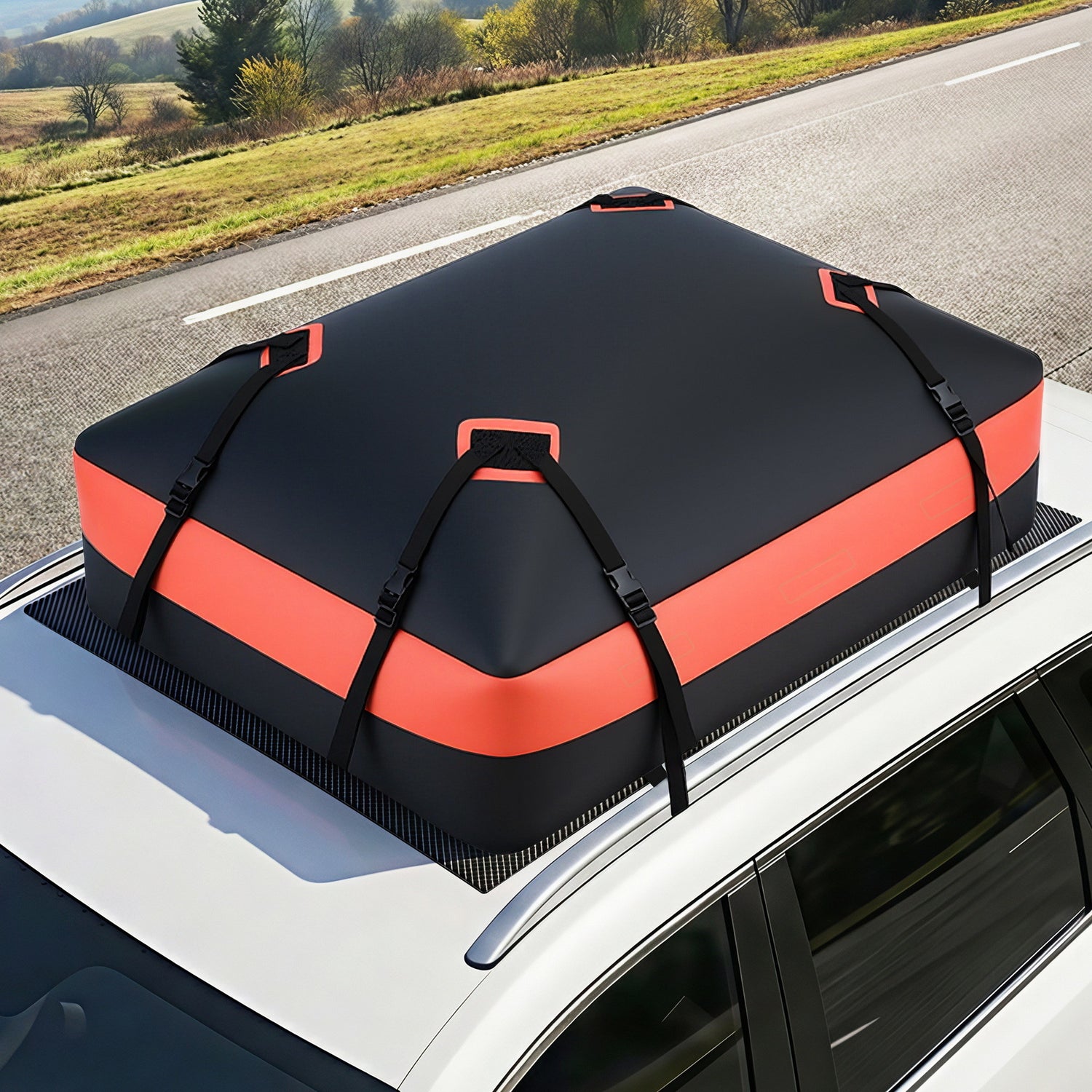 Giantz Roof Top Cargo Bag Waterproof Car Luggage Carrier 15 Cubic Ft Universal-Auto Accessories > Auto Accessories Others > Cross Bar-PEROZ Accessories