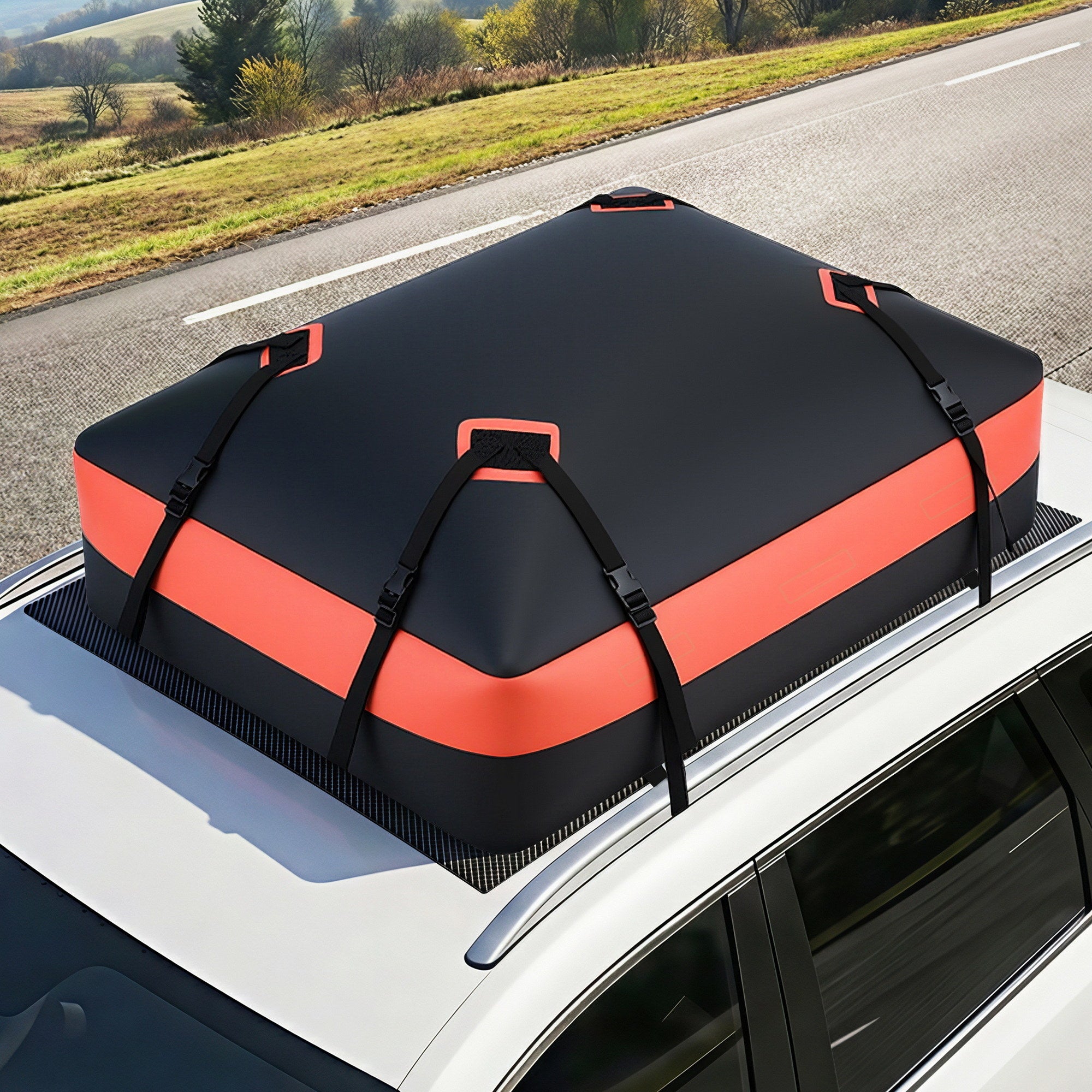 Giantz Roof Top Cargo Bag Waterproof Car Luggage Carrier 15 Cubic Ft Universal-Auto Accessories > Auto Accessories Others > Cross Bar-PEROZ Accessories
