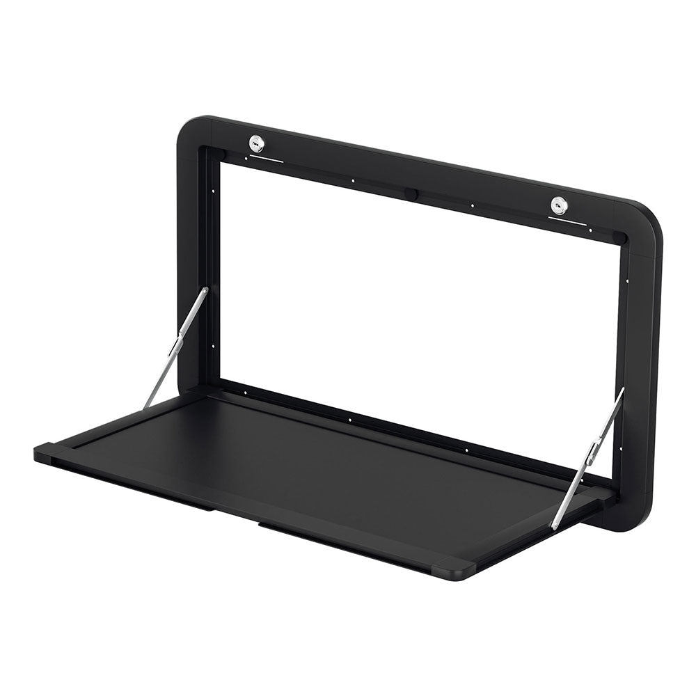 Weisshorn Caravan Table 800 x 450mm Folding Lockable Black-Outdoor Recreation &gt; Camping &gt; Camp Furniture-PEROZ Accessories