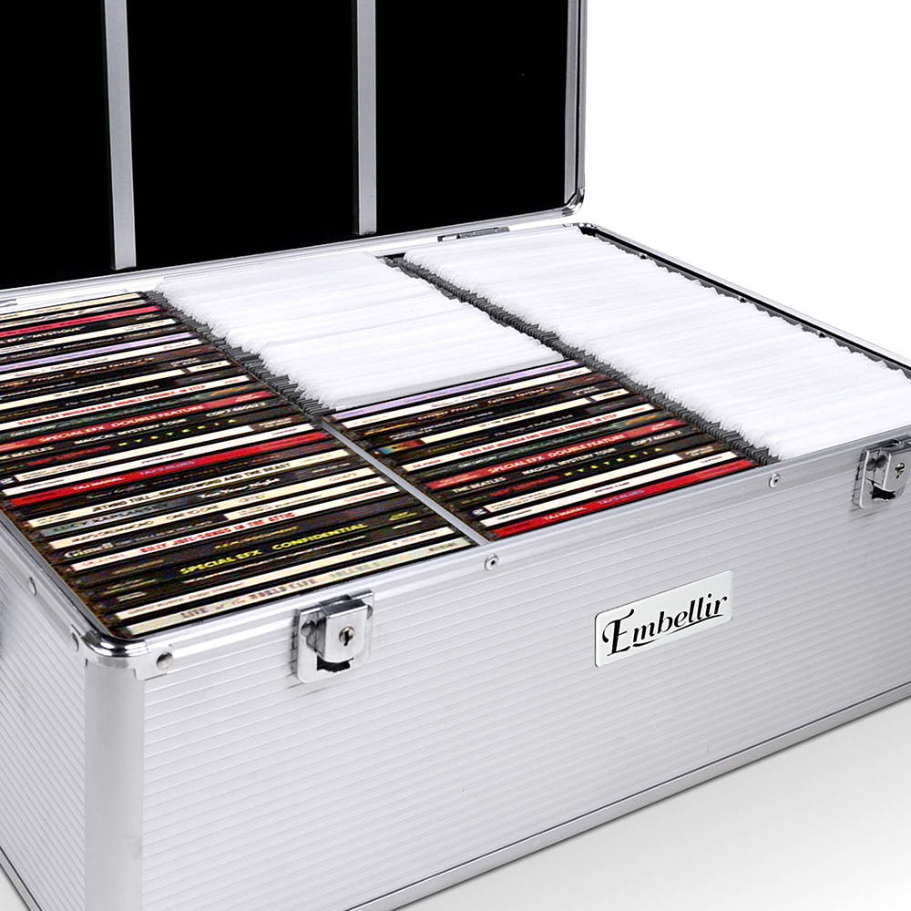 Embellir CD Case DVD Cases Storage Box 500 Discs Aluminium Case DVD Folders-Gift &amp; Novelty &gt; DVDs, CDs and Blurays &gt; Sci-Fi DVDs &amp; Blu-rays-PEROZ Accessories