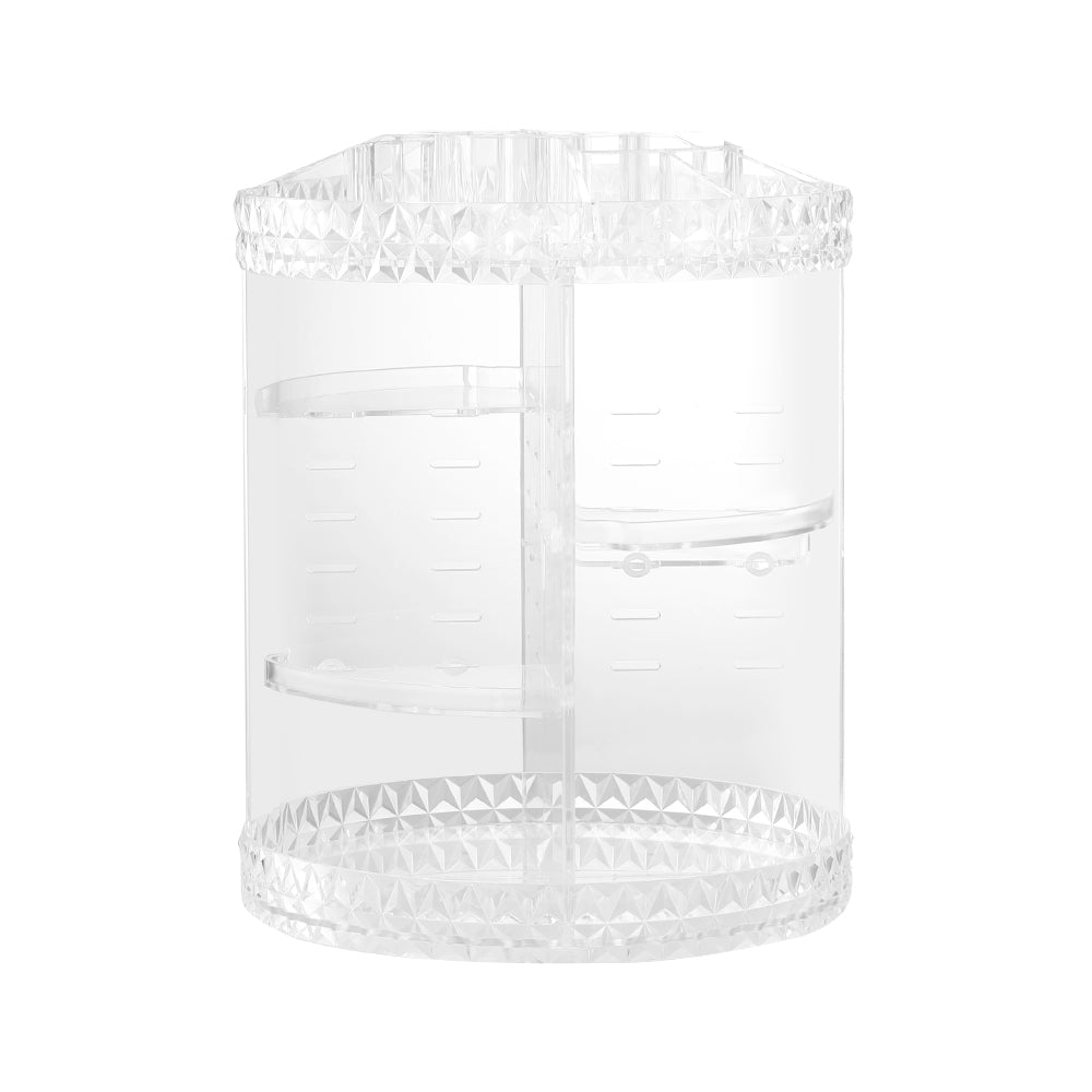 Embellir Makeup Case Acrylic Rotating Cosmetic Organizer Storage Display Holder-Health &amp; Beauty &gt; Cosmetic Storage &gt; Makeup Organisation &amp; Storage-PEROZ Accessories