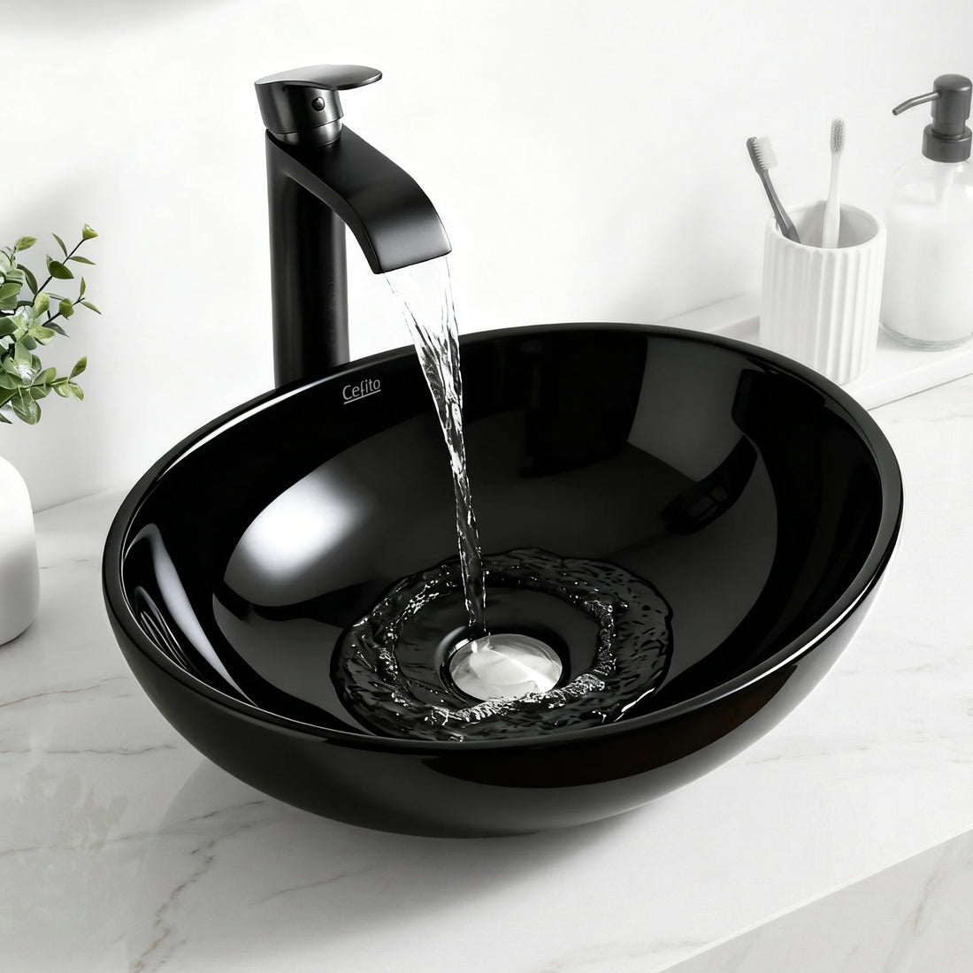 Cefito Bathroom Basin Ceramic Vanity Sink Hand Wash Bowl 41x34cm-Furniture > Bathroom > Sinks-PEROZ Accessories