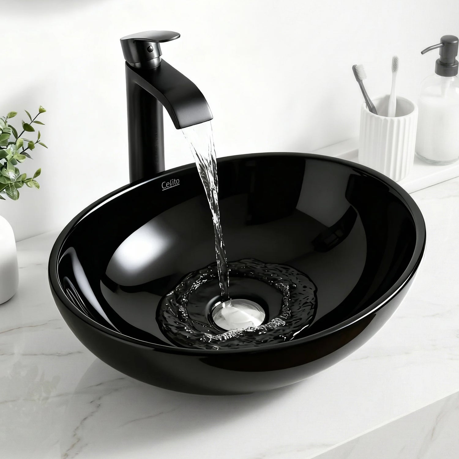 Cefito Bathroom Basin Ceramic Vanity Sink Hand Wash Bowl 41x34cm-Furniture > Bathroom > Sinks-PEROZ Accessories