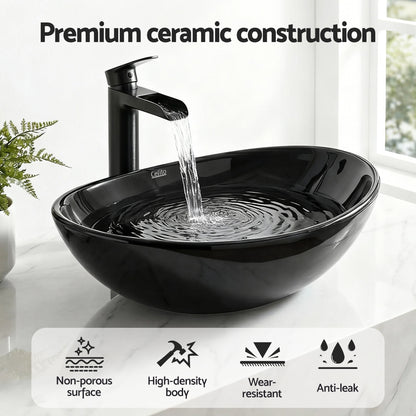 Cefito Bathroom Basin Ceramic Vanity Sink Hand Wash Bowl 41x34cm-Furniture > Bathroom > Sinks-PEROZ Accessories
