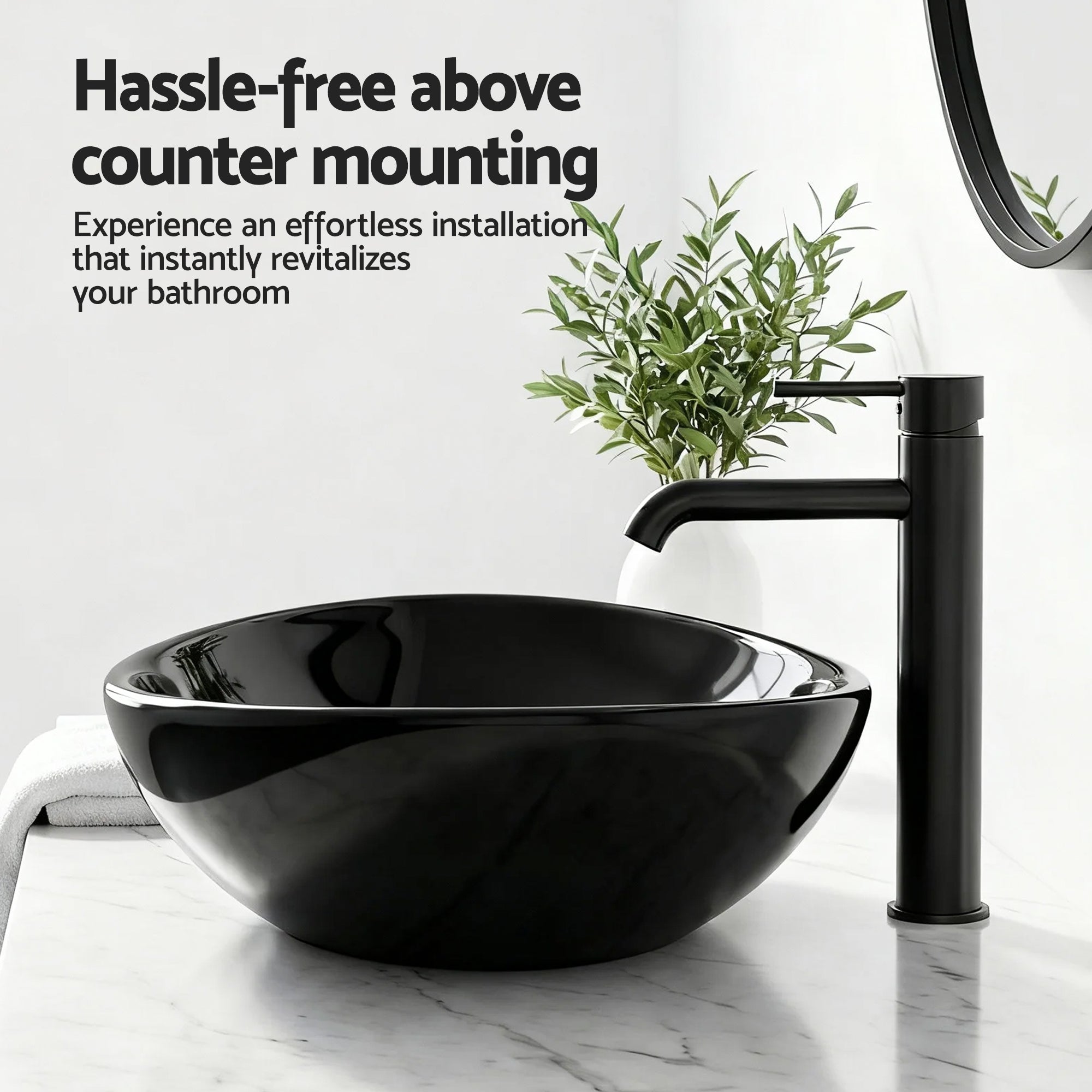 Cefito Bathroom Basin Ceramic Vanity Sink Hand Wash Bowl 41x34cm-Furniture > Bathroom > Sinks-PEROZ Accessories