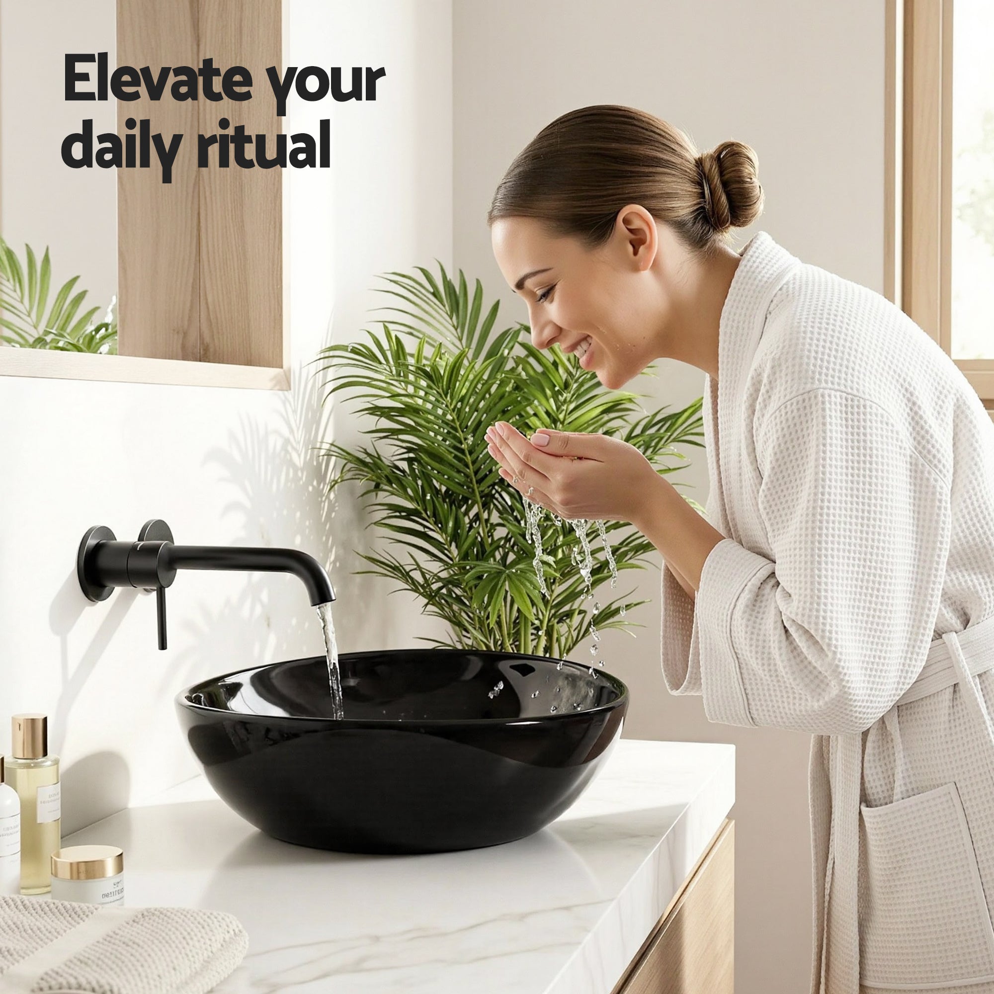 Cefito Bathroom Basin Ceramic Vanity Sink Hand Wash Bowl 41x34cm-Furniture > Bathroom > Sinks-PEROZ Accessories