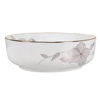 Cefito Bathroom Basin Ceramic Vanity Sink Hand Wash Bowl with Pattern 41x41cm-Furniture &gt; Bathroom &gt; Sinks-PEROZ Accessories