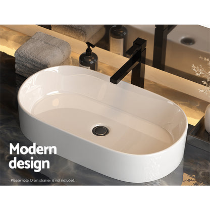 Cefito Bathroom Basin Ceramic Vanity Sink Hand Wash Bowl 52x31cm-Furniture &gt; Bathroom &gt; Sinks-PEROZ Accessories