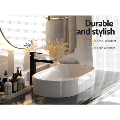 Cefito Bathroom Basin Ceramic Vanity Sink Hand Wash Bowl 52x31cm-Furniture &gt; Bathroom &gt; Sinks-PEROZ Accessories
