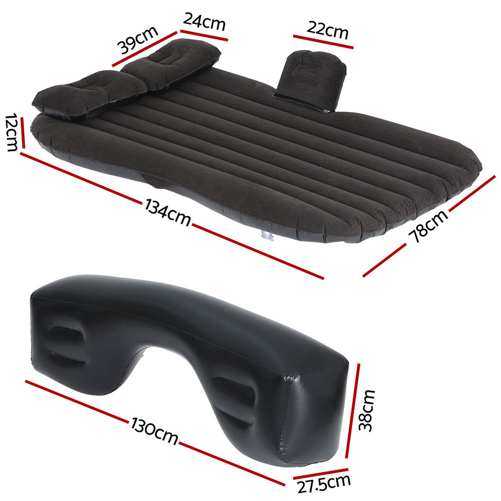 Weisshorn Car Mattress 134x78 Inflatable SUV Back Seat Camping Bed Black-Mattress-PEROZ Accessories