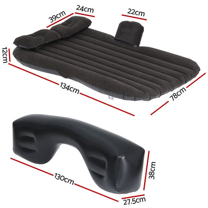 Weisshorn Car Mattress 134x78 Inflatable SUV Back Seat Camping Bed Black-Mattress-PEROZ Accessories
