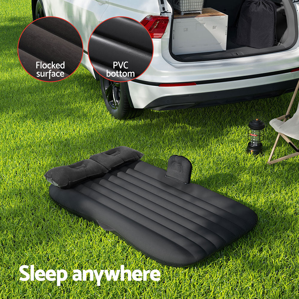 Weisshorn Car Mattress 134x78 Inflatable SUV Back Seat Camping Bed Black-Mattress-PEROZ Accessories