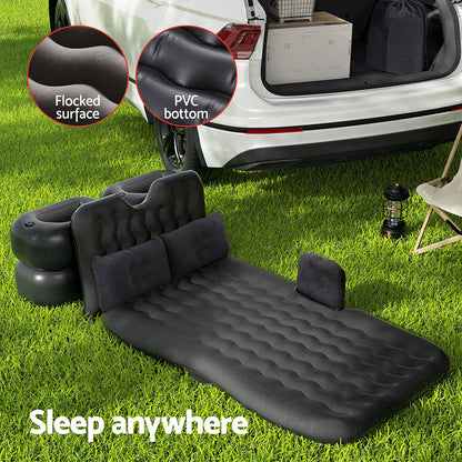 Weisshorn Car Mattress 176x80 Inflatable SUV Back Seat Camping Bed Charcoal-Mattress-PEROZ Accessories