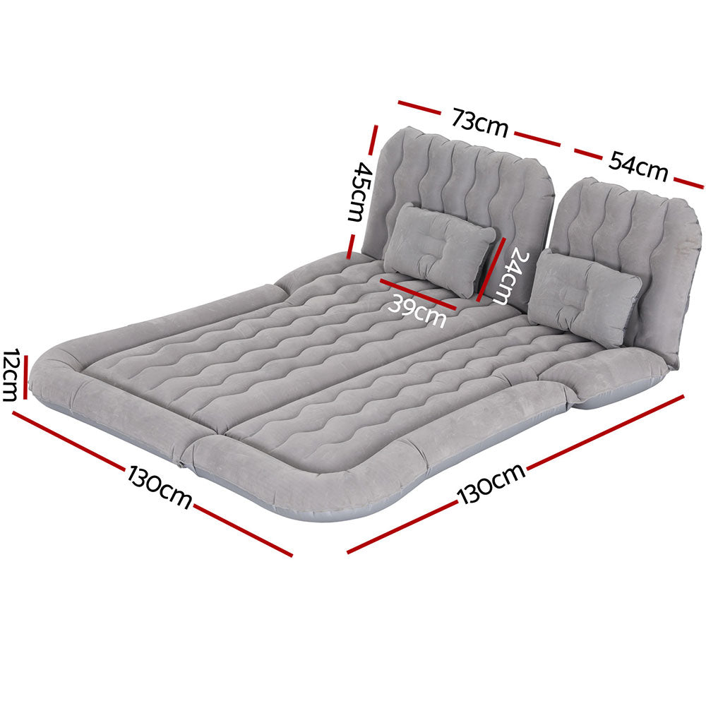 Weisshorn Car Mattress 175x130 Inflatable SUV Back Seat Camping Bed Grey-Mattress-PEROZ Accessories