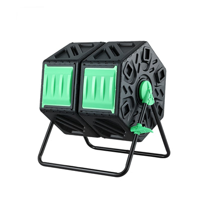 Gardeon Compost Bin Dual-Chamber 130L Composter Tumbler Rotating Garden Recycle Food Waste-Home &amp; Garden > Garden Tools > Gardening Accessories-PEROZ Accessories