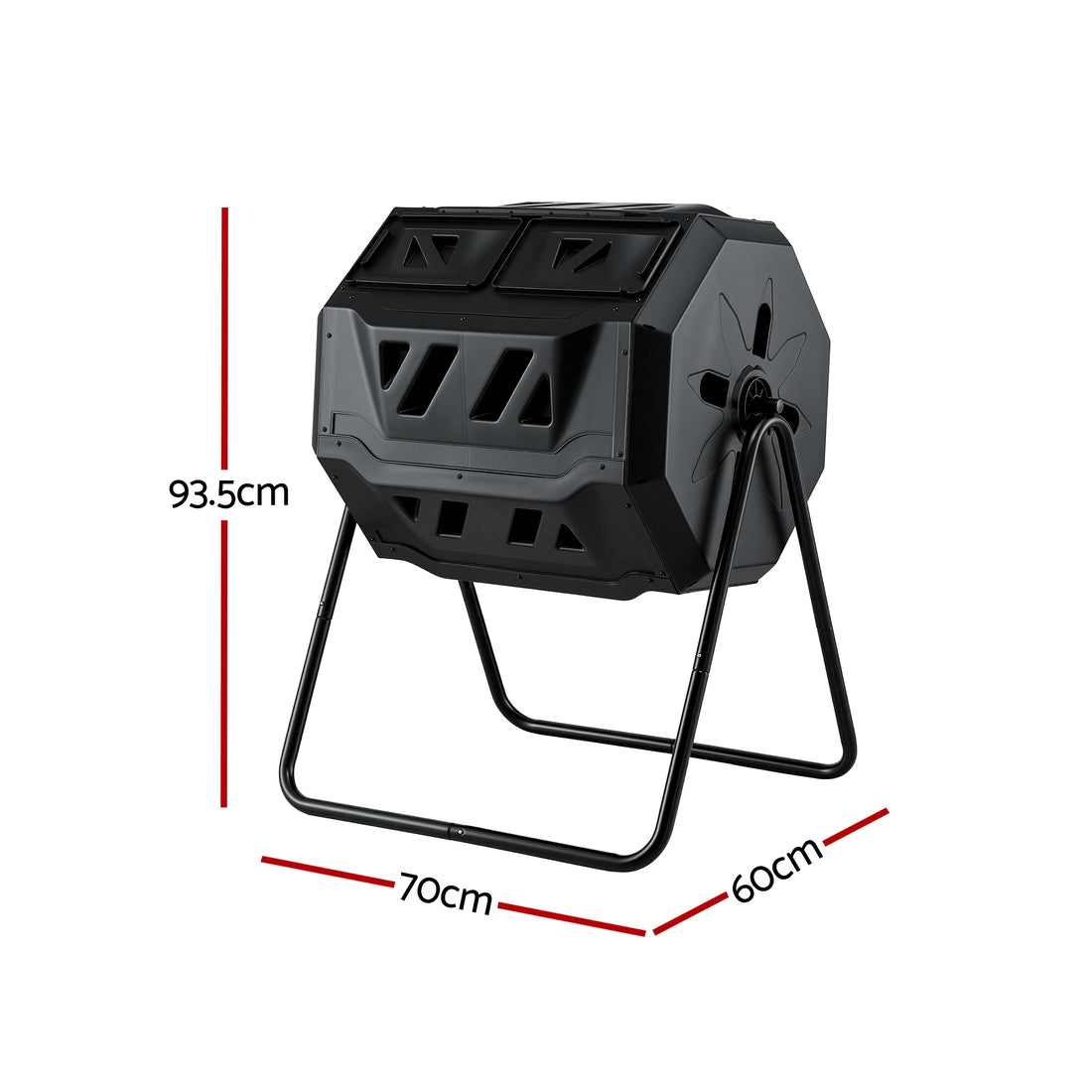 Gardeon Compost Bin Dual-Chamber 160L Composter Tumbler Rotating Garden Recycle Food Waste-Home &amp; Garden > Garden Tools > Gardening Accessories-PEROZ Accessories