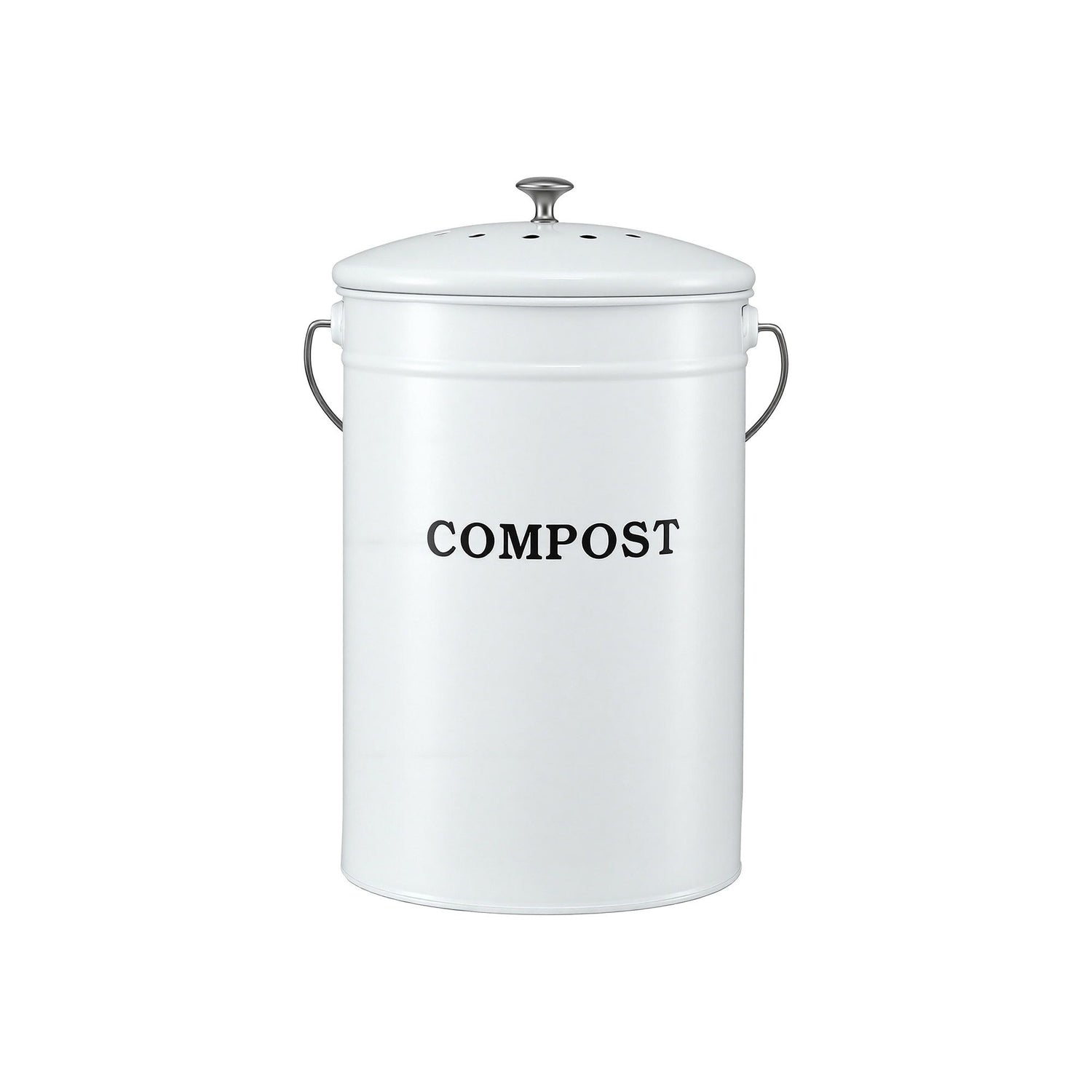Gardeon Compost Bin Kitchen Compost Caddy Food Waste Bin Bench White