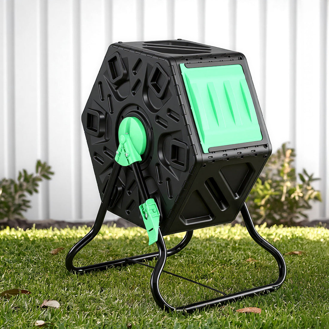Gardeon Compost Bin 65L Composter Tumbler Rotating Outdoor With Sliding Door-Home &amp; Garden > Garden Tools > Gardening Accessories-PEROZ Accessories