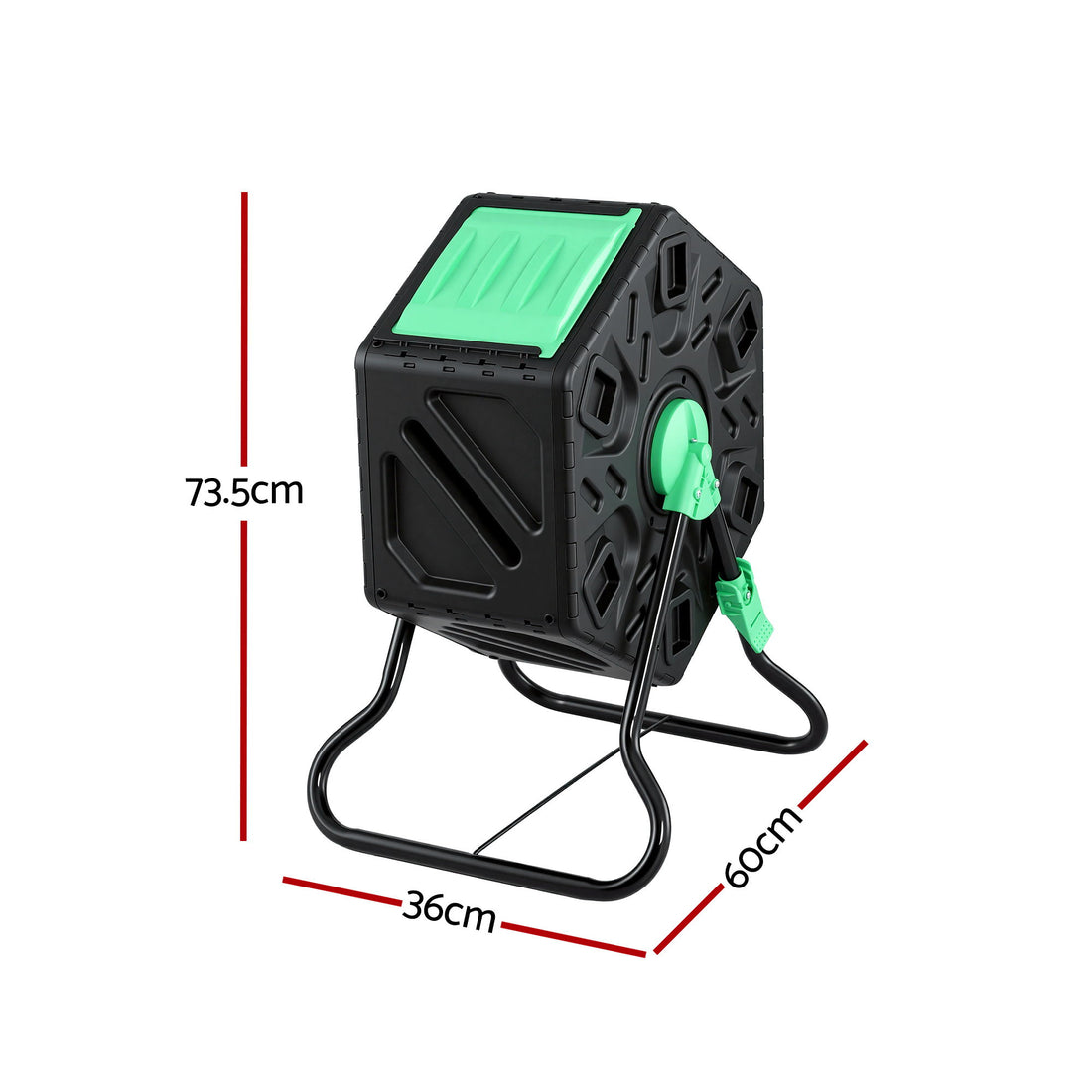 Gardeon Compost Bin 65L Composter Tumbler Rotating Outdoor With Sliding Door-Home &amp; Garden > Garden Tools > Gardening Accessories-PEROZ Accessories