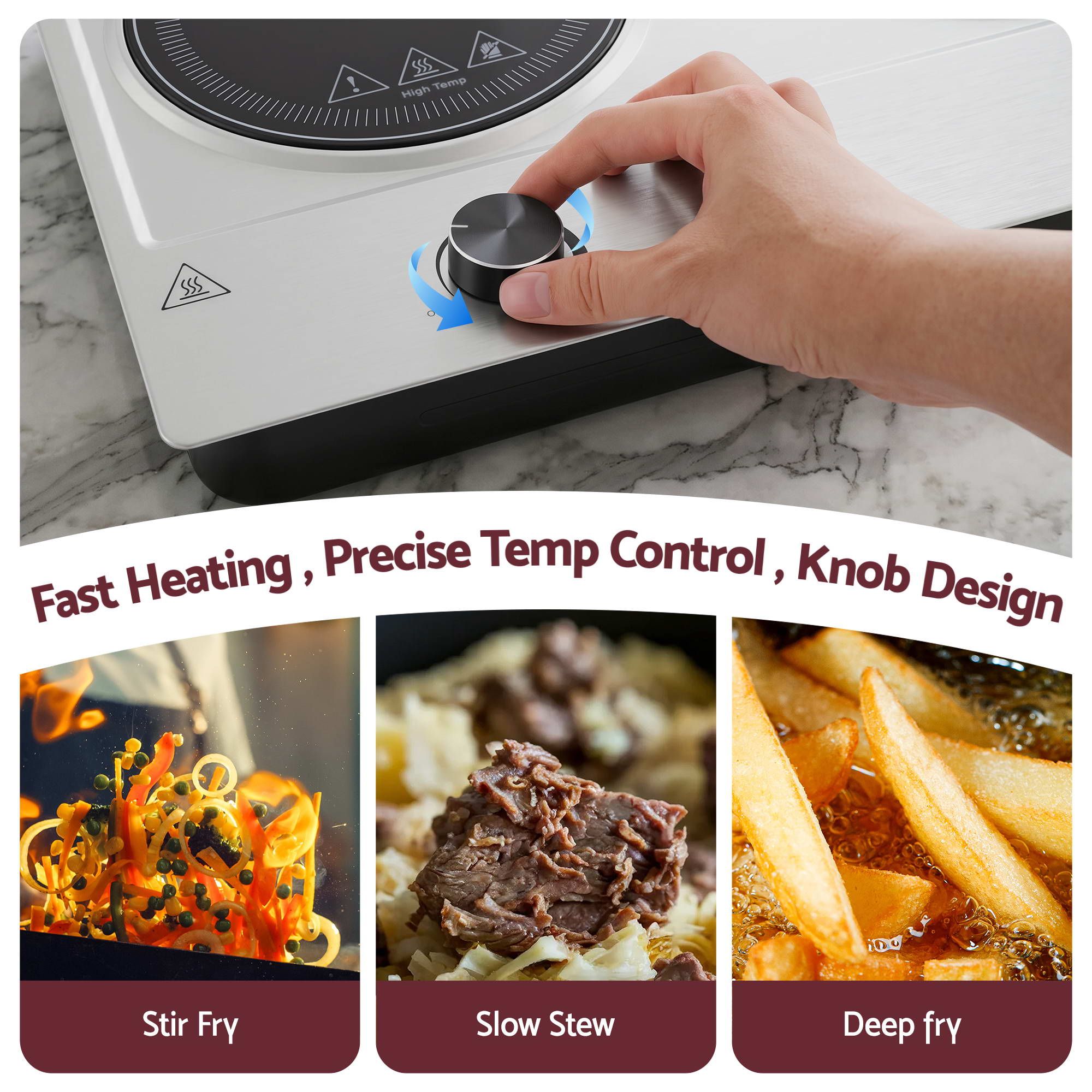 Devanti 2 Hobs Ceramic Cooktop Electric Hot Plate Infrared Knob Control 2400W-Appliances > Kitchen Appliances > Cooktops &amp; Stoves-PEROZ Accessories