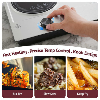 Devanti 2 Hobs Ceramic Cooktop Electric Hot Plate Infrared Knob Control 2400W-Appliances > Kitchen Appliances > Cooktops &amp; Stoves-PEROZ Accessories