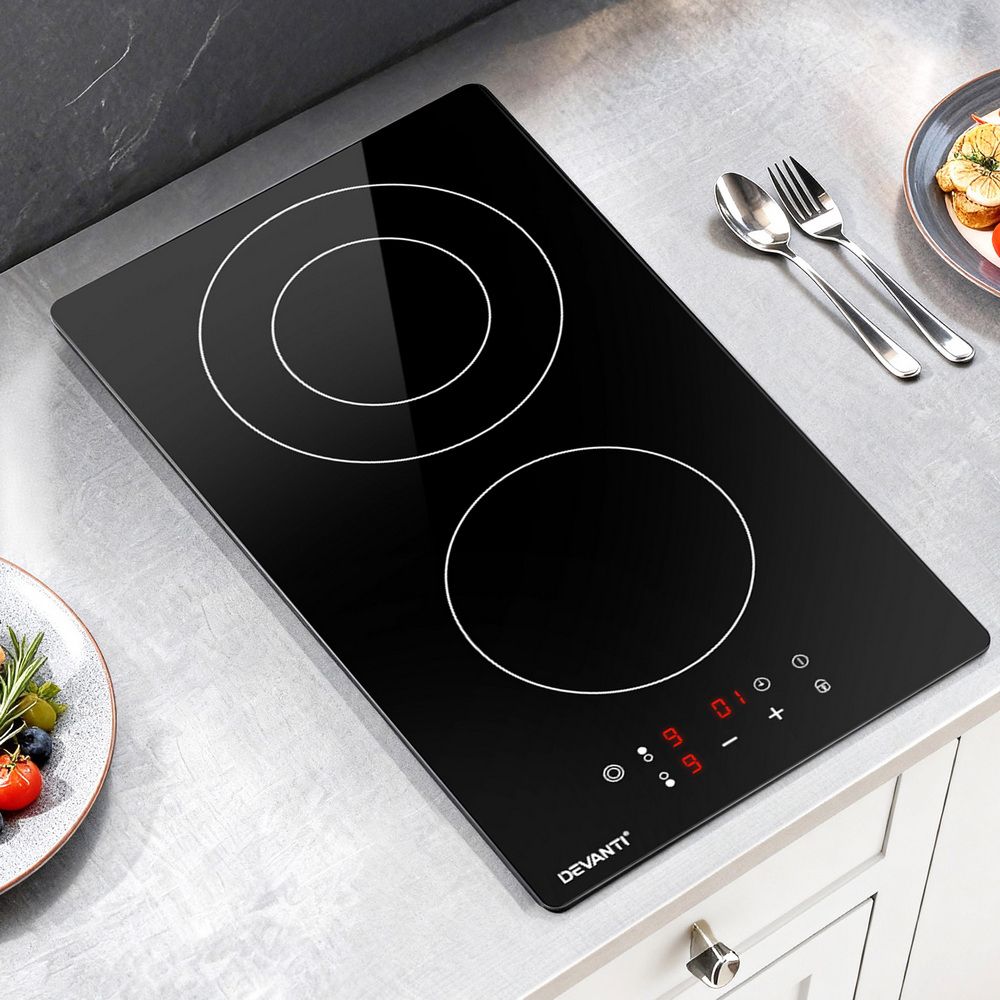 Devanti Electric Ceramic Cooktop 30cm-Electric Cooktops-PEROZ Accessories