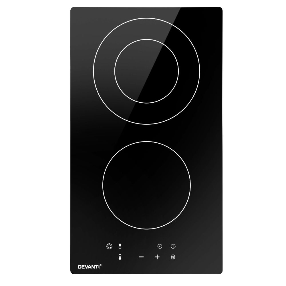 Devanti Electric Ceramic Cooktop 30cm-Electric Cooktops-PEROZ Accessories