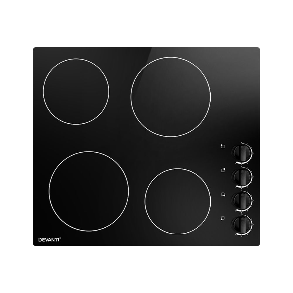 Devanti Electric Ceramic Cooktop 60cm-Electric Cooktops-PEROZ Accessories