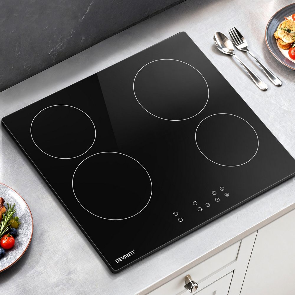 Devanti Electric Ceramic Cooktop 60cm Touch Control-Electric Cooktops-PEROZ Accessories