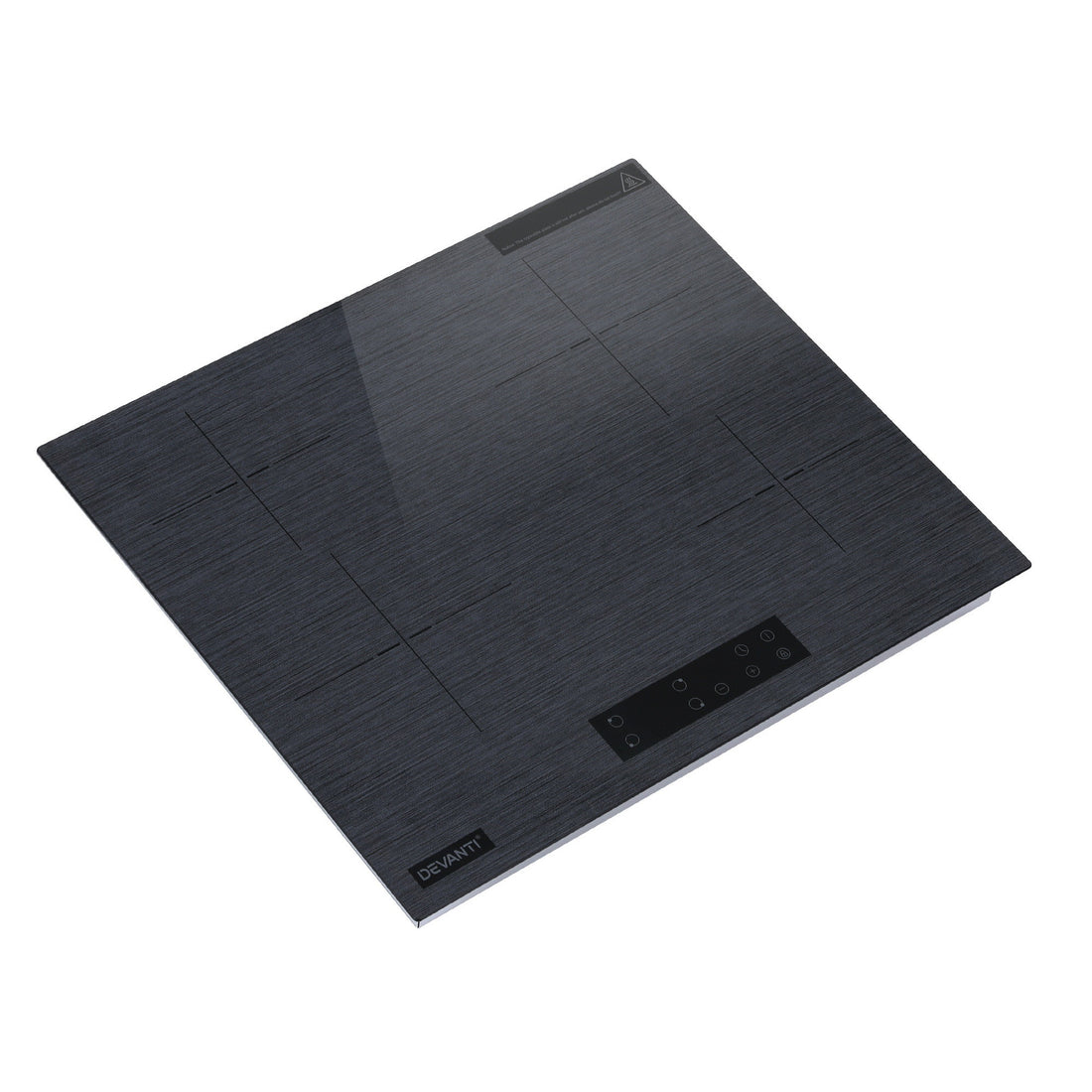 Devanti Electric Ceramic Cooktop 60cm Touch Control Grey-Appliances > Kitchen Appliances > Cooktops &amp; Stoves-PEROZ Accessories