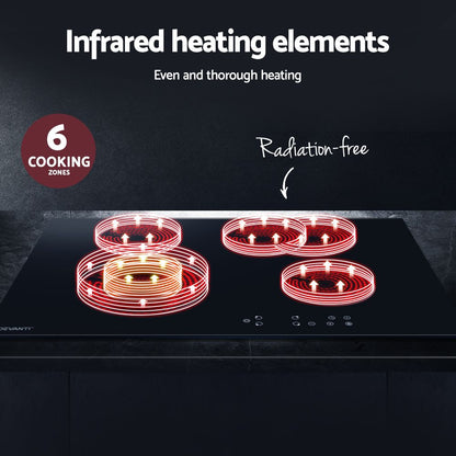 Devanti Electric Ceramic Cooktop 77cm-Appliances > Kitchen Appliances-PEROZ Accessories