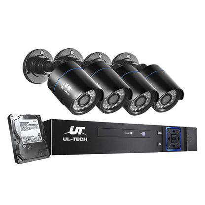UL-tech CCTV Security System 4CH DVR 4 Cameras 1TB Hard Drive-CCTV-PEROZ Accessories