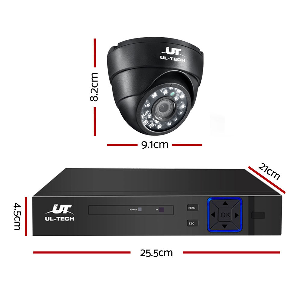 UL-tech CCTV Security Home Camera System DVR 1080P Day Night 2MP IP 4 Dome Cameras 1TB Hard disk-CCTV-PEROZ Accessories