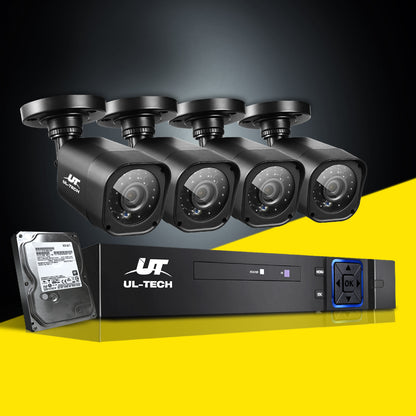 UL-Tech CCTV Security System 2TB 4CH DVR 1080P 4 Camera Sets-CCTV-PEROZ Accessories