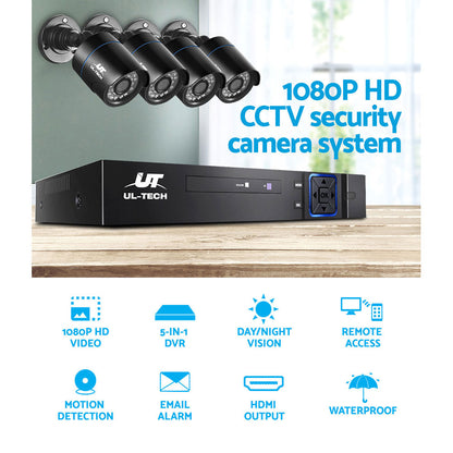 UL Tech 1080P 8 Channel HDMI CCTV Security Camera with 1TB Hard Drive-CCTV-PEROZ Accessories