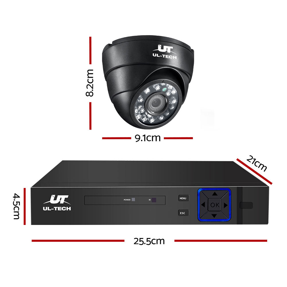 UL-tech CCTV Camera Security System Home 8CH DVR 1080P IP Day Night 4 Dome Cameras Kit-CCTV-PEROZ Accessories