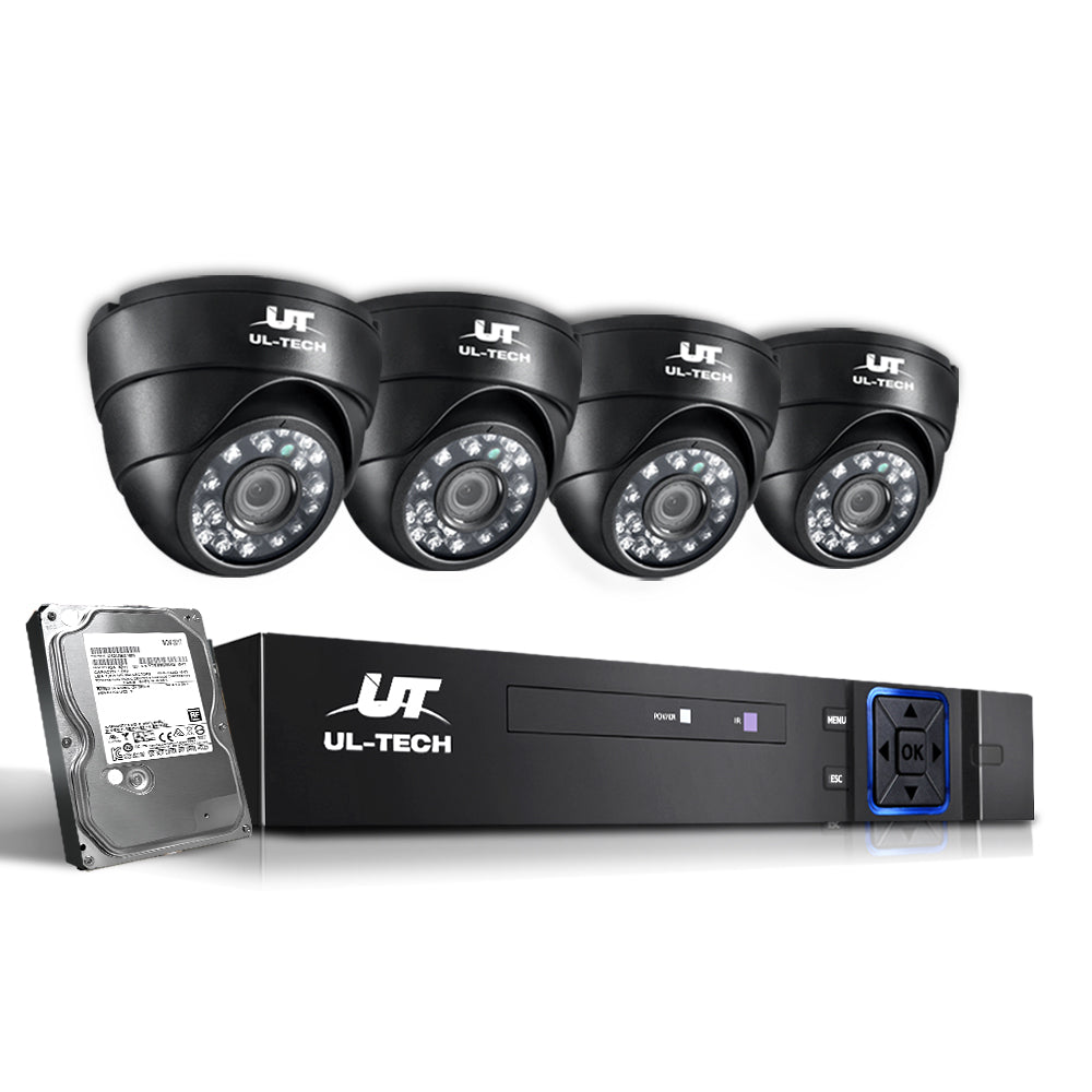 UL-Tech CCTV Security System 2TB 8CH DVR 1080P 4 Camera Sets-CCTV-PEROZ Accessories