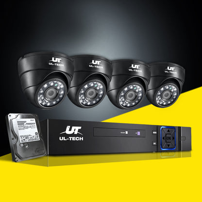 UL-Tech CCTV Security System 2TB 8CH DVR 1080P 4 Camera Sets-CCTV-PEROZ Accessories