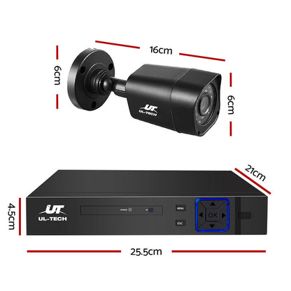 UL-tech CCTV Security System 8CH DVR 4 Cameras 1TB Hard Drive-CCTV-PEROZ Accessories