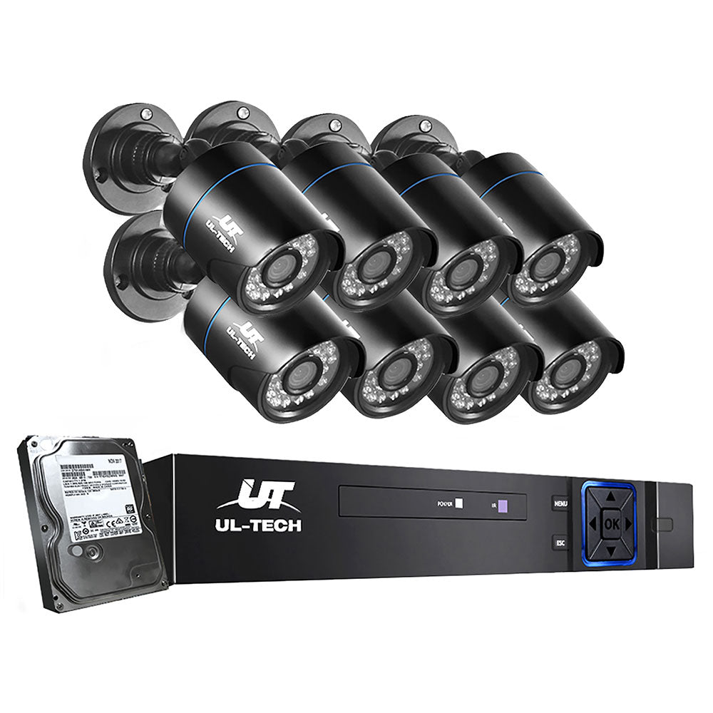 UL-tech CCTV Security System 8CH DVR 8 Cameras 1TB Hard Drive-CCTV-PEROZ Accessories