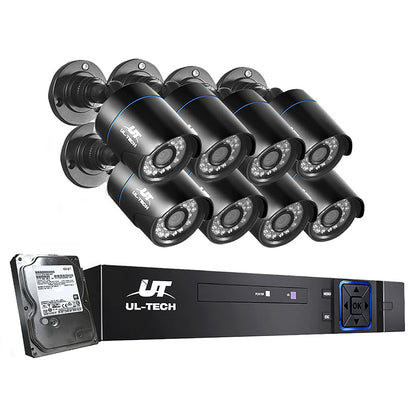 UL-tech CCTV Security System 8CH DVR 8 Cameras 1TB Hard Drive-CCTV-PEROZ Accessories