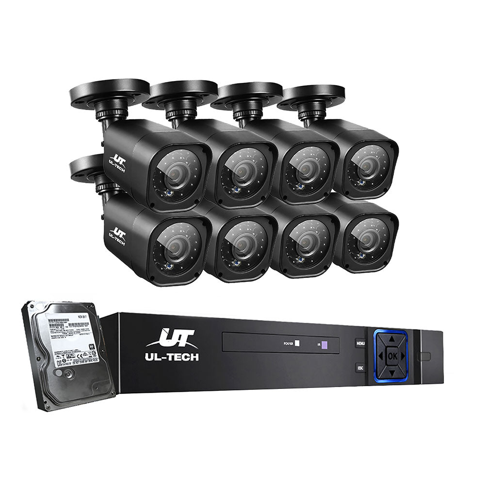 UL-tech CCTV Security System 8CH DVR 8 Cameras 1TB Hard Drive-CCTV-PEROZ Accessories