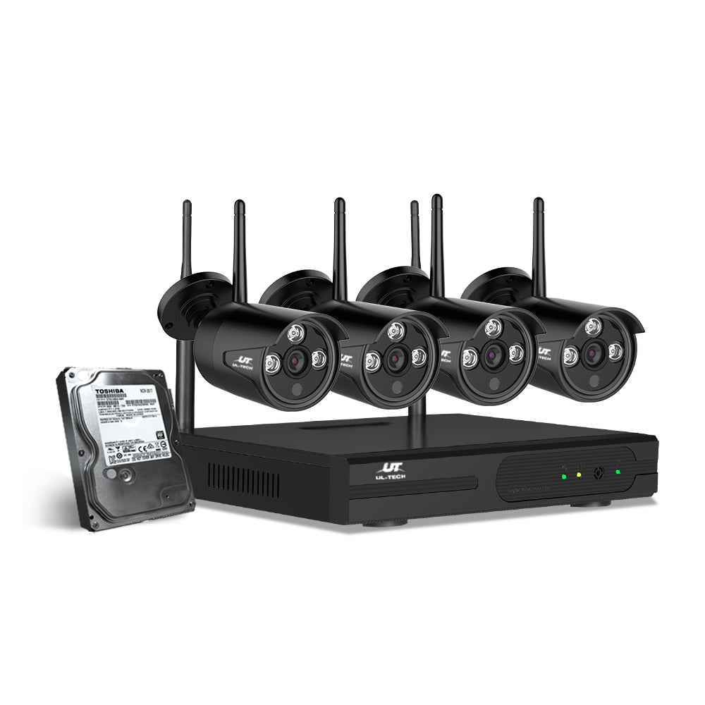 UL-tech Wireless CCTV Security System 8CH NVR 3MP 4 Bullet Cameras 2TB-CCTV-PEROZ Accessories